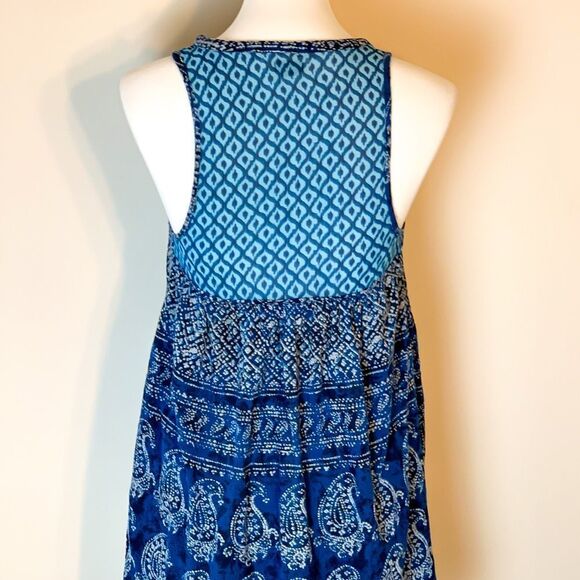 Blue peasant style cute tunic top - Picture 4 of 6